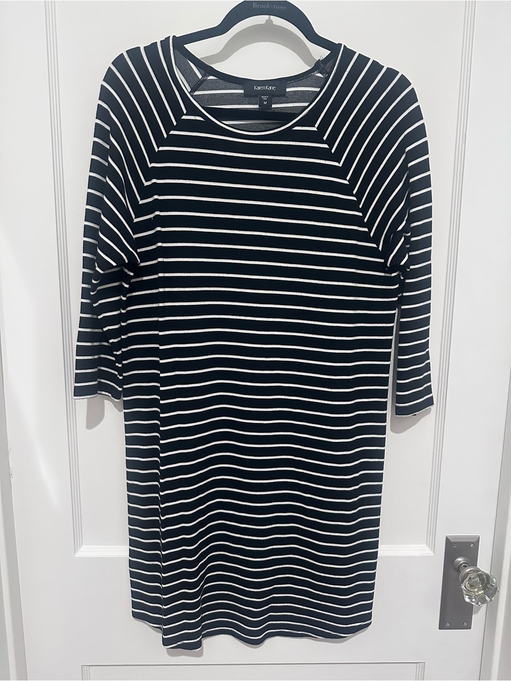 Karen Kane Classic Black and White Striped Dress-Size M